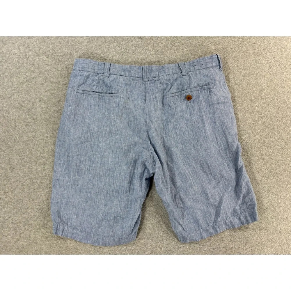 J Crew Stanton Irish Linen Casual Summer Shorts (Men's 34) Blue - 10